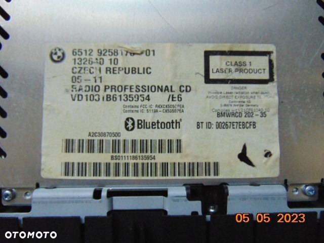 BMW E87 E90 Z4 E89 X1 E84 RADIO PROFESSIONAL CD - 4