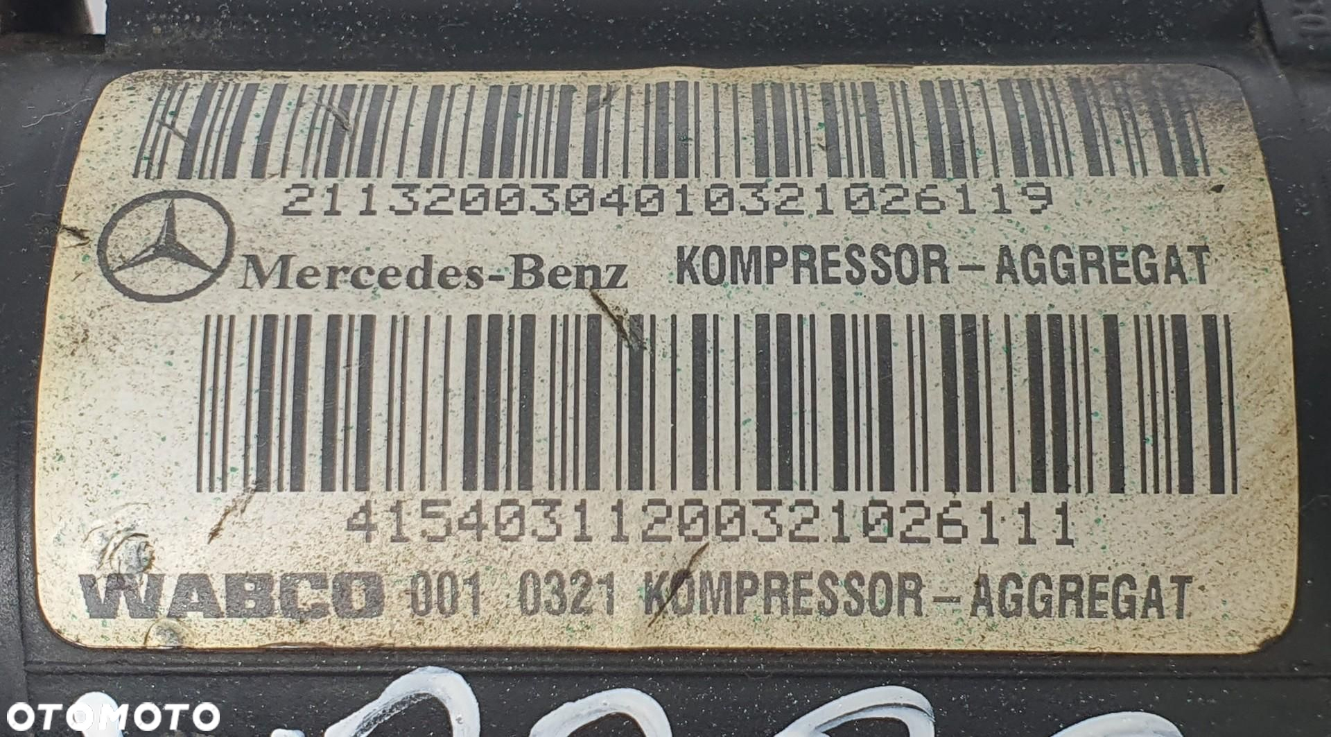 KOMPRESOR ZAWIESZENIA AIRMATIC MERCEDES W220 2113200304 - 2