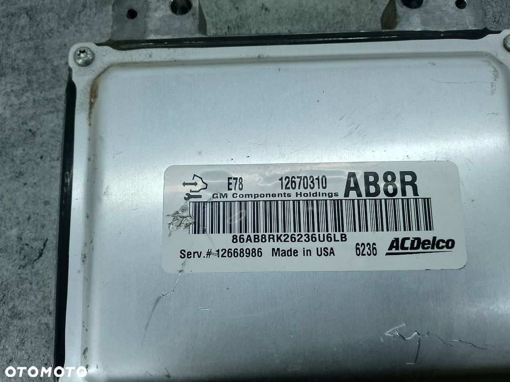 KOMPUTER, STEROWNIK OPEL MOKKA I X 12670310 AB8R 1.6 16V - 5