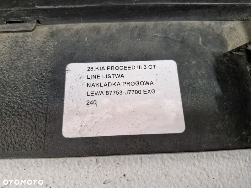 KIA PROCEED III 3 GT LINE LISTWA NAKŁADKA PROGOWA LEWA 87753-J7700 EXG - 15