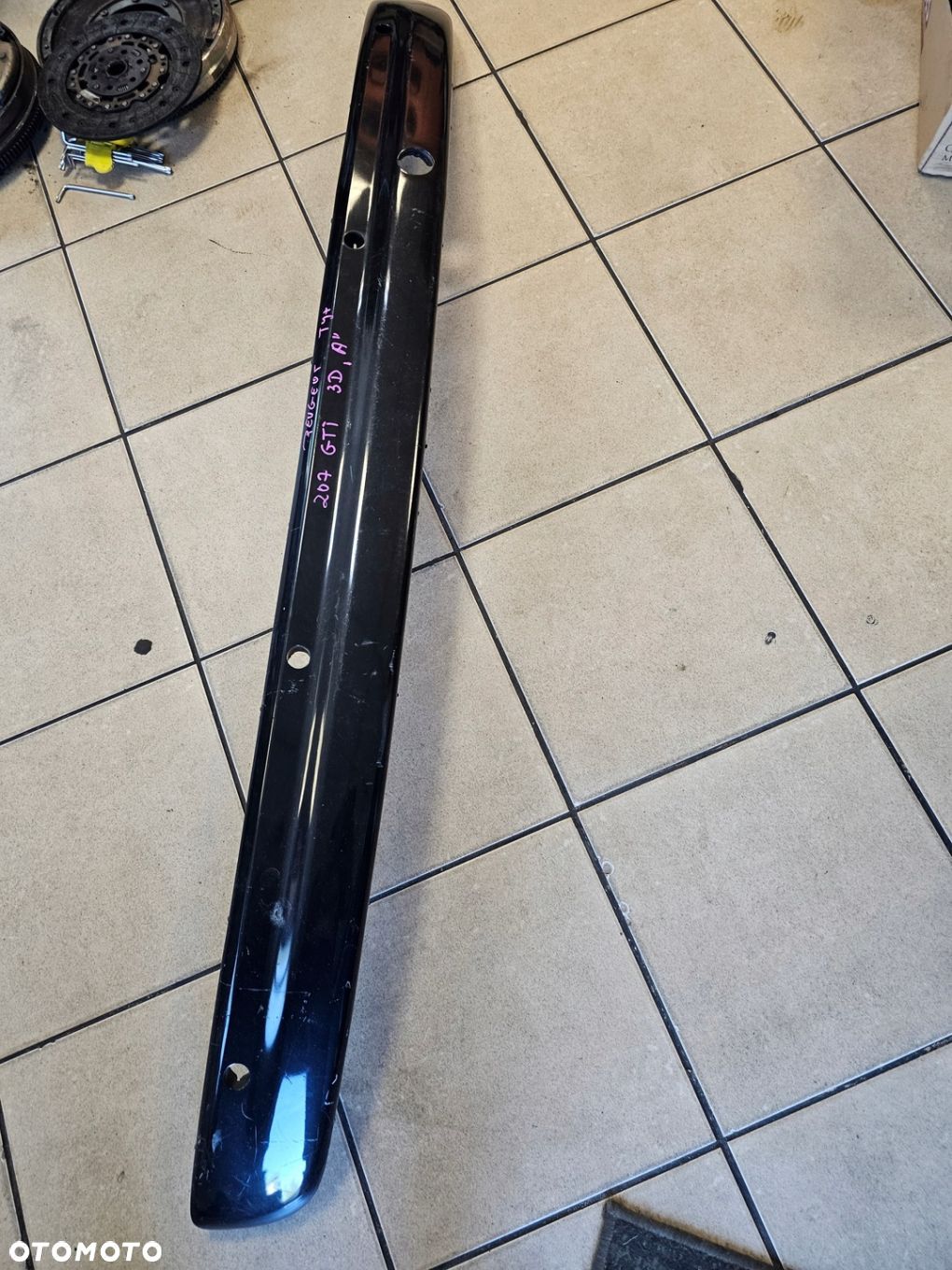 LISTWA NAKŁADKA ZDERZAKA TYŁ PEUGEOT 207 07 GTI GT LIFT CZARNY 3D HB EXLD - 1