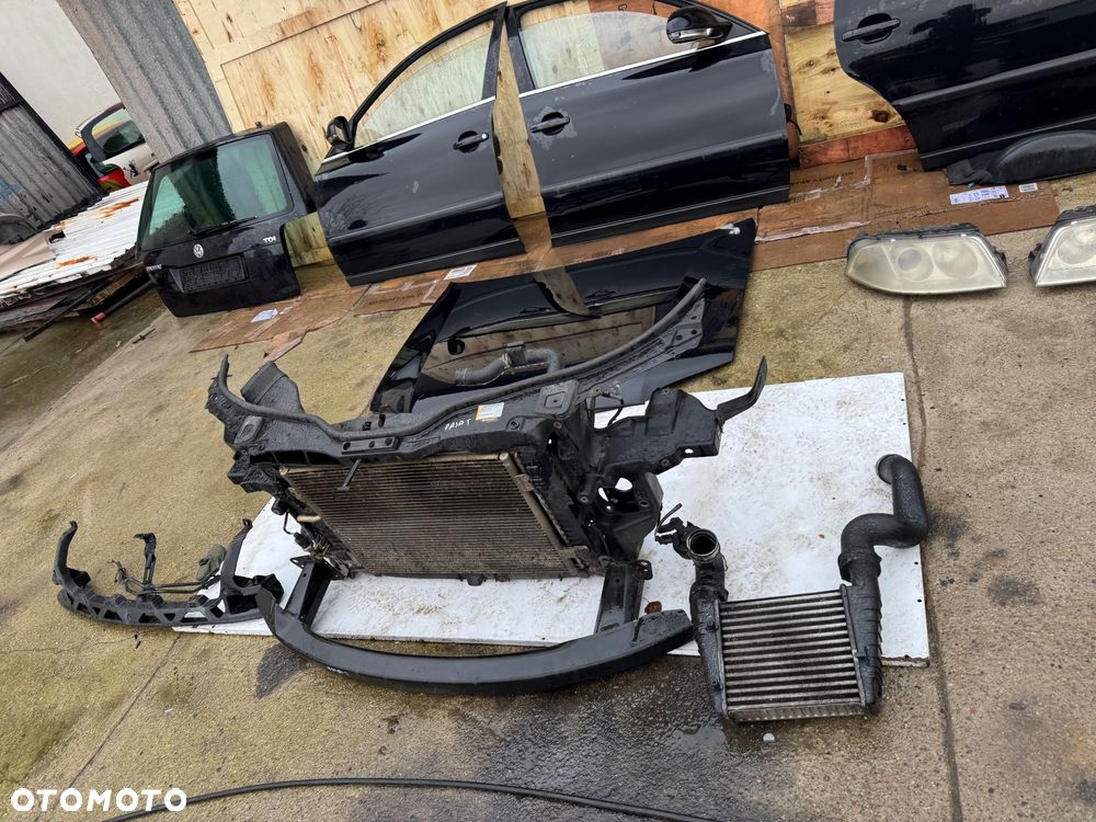 Vw Volkswagen Passat b5 FL po lifcie LC9X 2.0 diesel pas przedni belka przednia przód intercooler lampy przednie przód drzwi prawe lewe przednie tylnie tył klapa bagażnika maska - 2