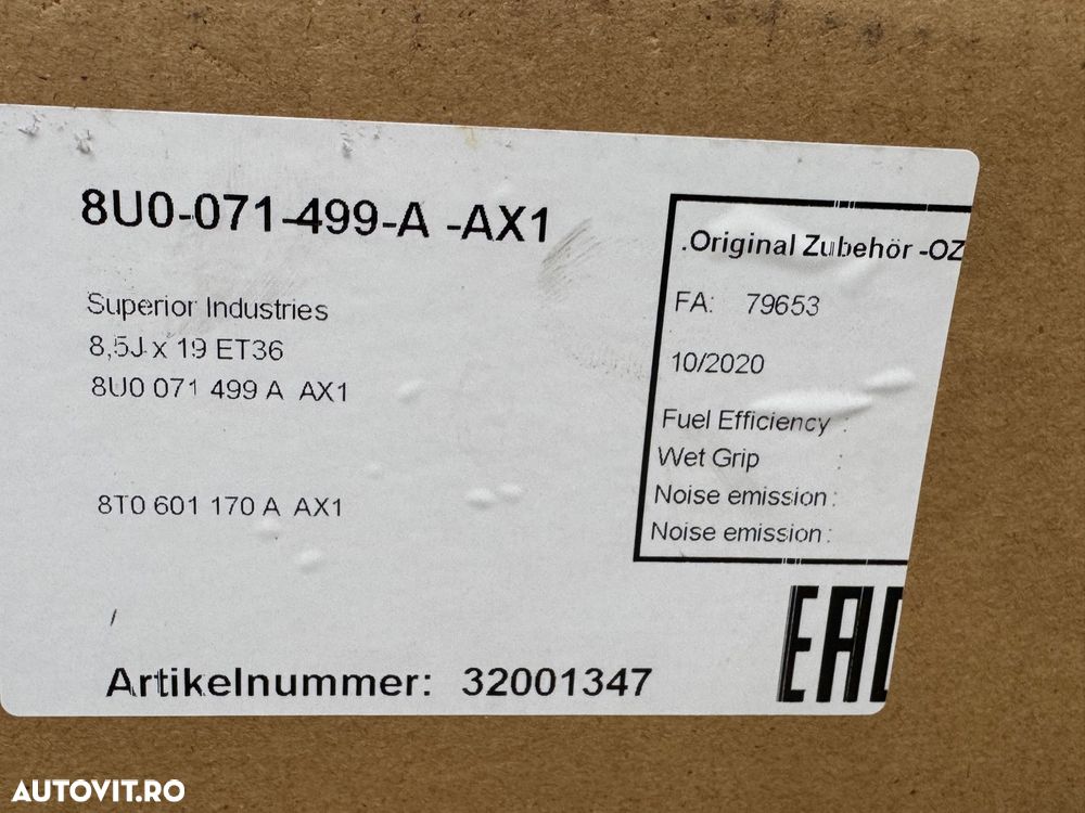 Vând jante originale Audi A6,Q3-Q5 pe 19” bicolore noi - 7