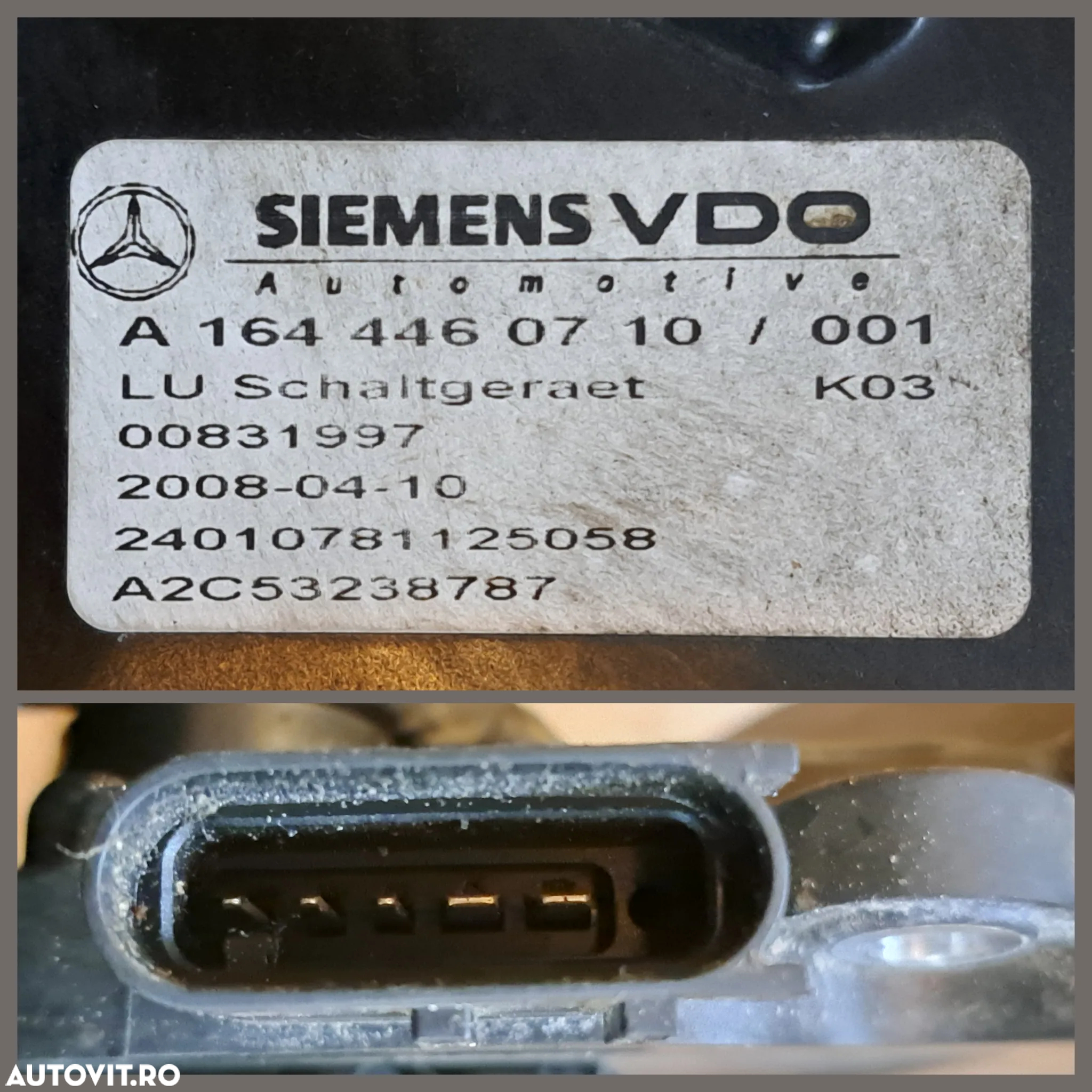Mecatronic calculator TCM TCU Selector ISM cutie de viteze automata 7G-Tronic NAG2 Siemens VDO originale Mercedes w211 w212 w204 w221 s211 s212 s204 c207 c204 c209 w164 x164 x204 a207 a209 r230 w245 - 7