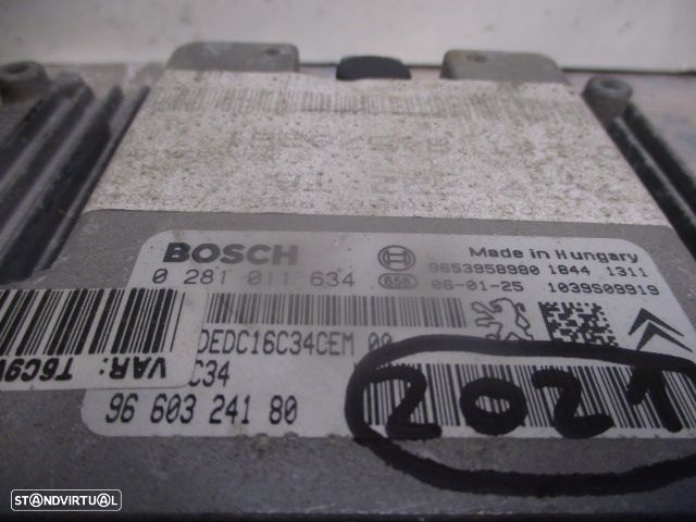 Centralina 9660324180 0281011634 PEUGEOT 307 2006 1.6HDI 109CV 5P CINZA BOSCH - 4