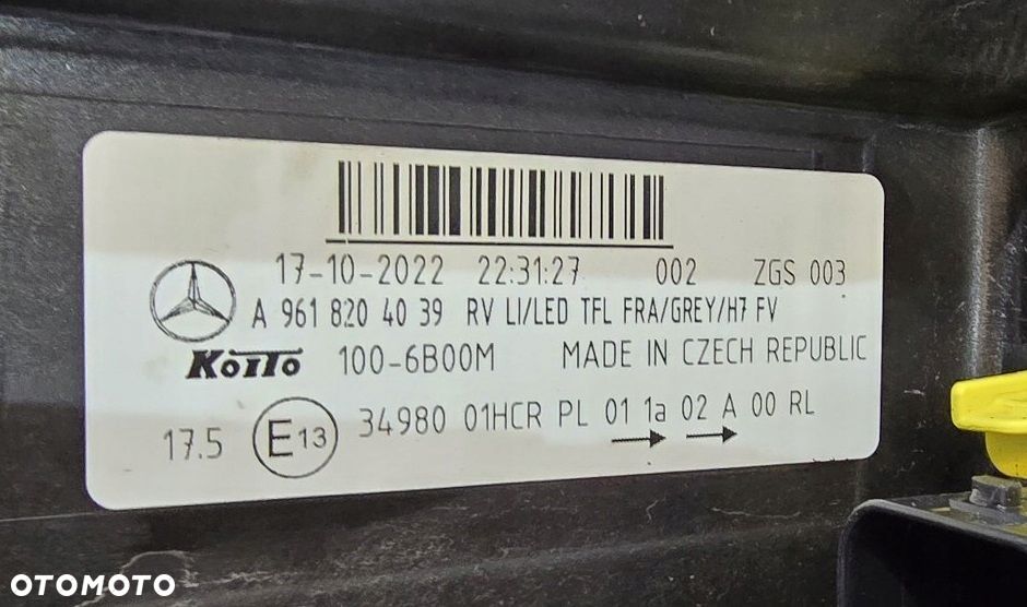 lampa przód lewy zwykły z led mercedes actros mp4 a9618204039 - 6