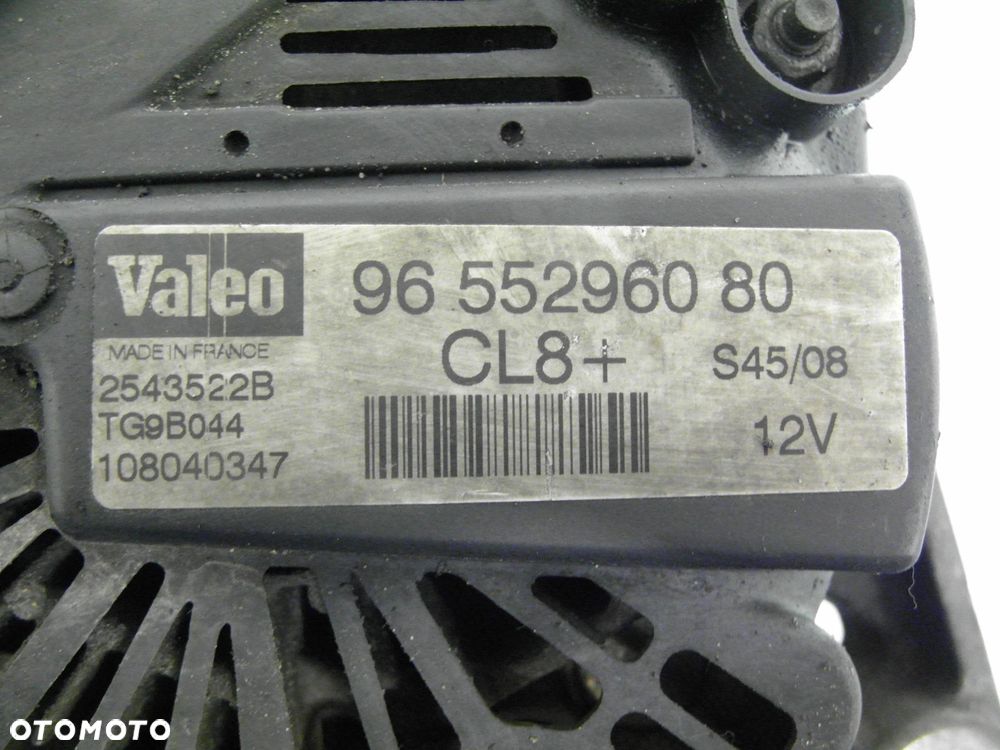 ALTERNATOR PEUGEOT 207 1.4 HDi 9655296080 - 4