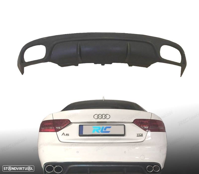DIFUSOR AUDI A5 COUPE CABRIO 07-11 LOOK DTM RS - 1
