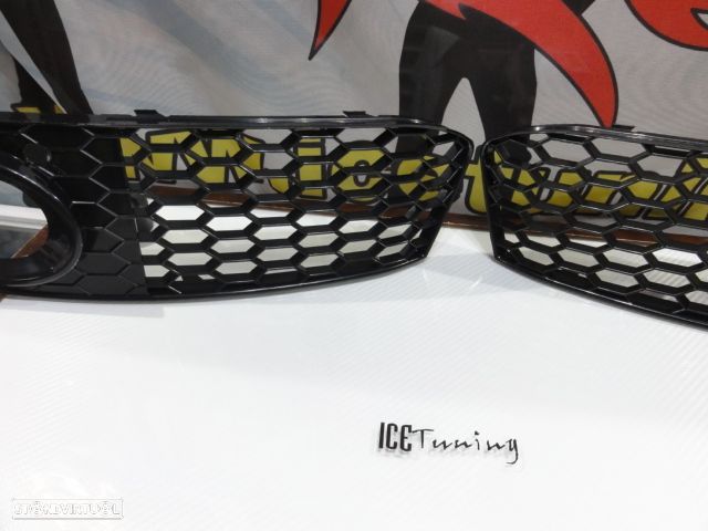 Grelhas faróis nevoeiro Audi A4 B8 08-11 RS LOOK preto brilhante - 5