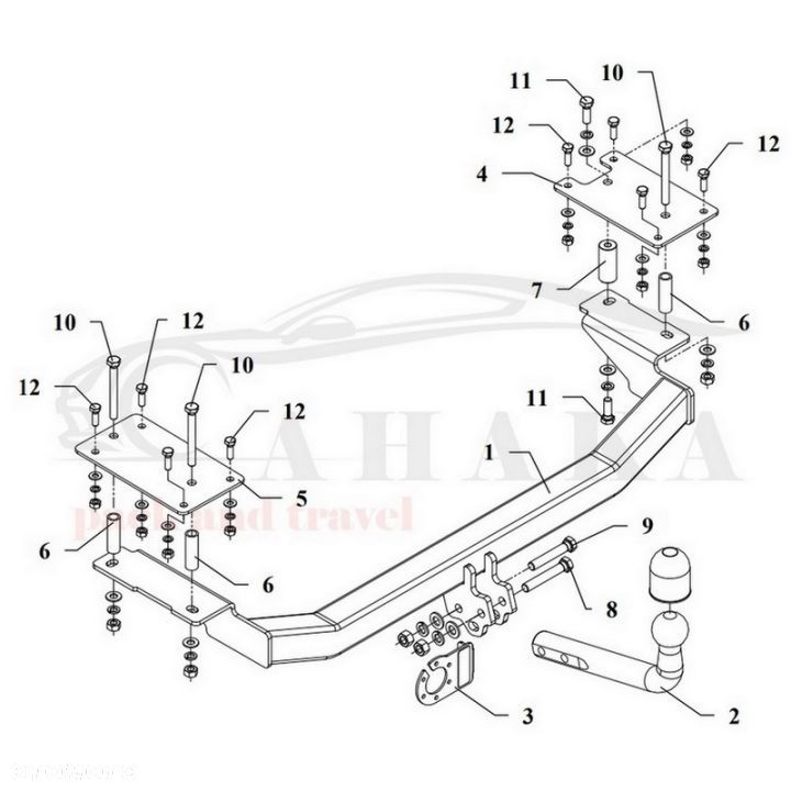 Hak Holowniczy Odkręcany Do Fiat Seicento Hatchback 1998-2010 - 2