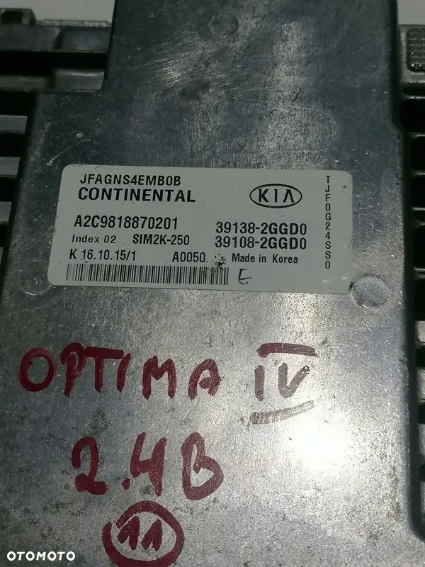 KIA OPTIMA IV - STEROWNIK KOMPUTER SILNIKA A2C9818870201, 391382GGD0 - 2