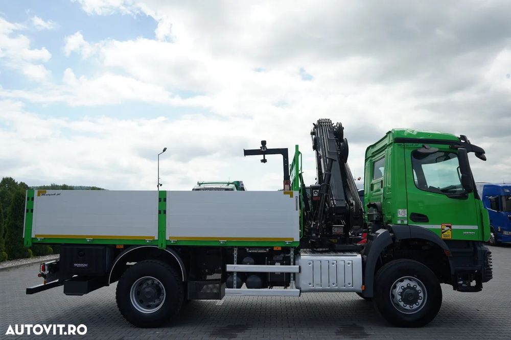 Mercedes-Benz AROCS 1835 / 4x4 / LIVRARE + HIAB 162 ES-3 HDS / RADIOCOMANDĂ / ROTATOARE / FURCĂ / EURO 6 - 13