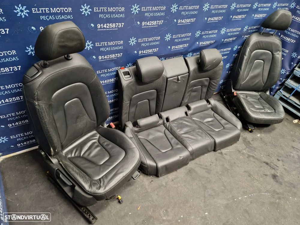 Jogo de bancos usados AUDI A5 8T COUPE PELE PRETOS - 2