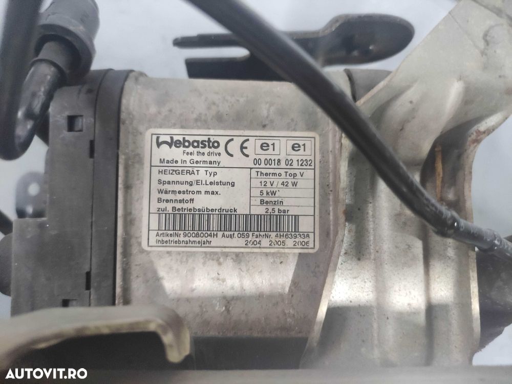 Webasto volkswagen vw golf 5 benzina 1.6 FSI cod 1k08155007s - 4