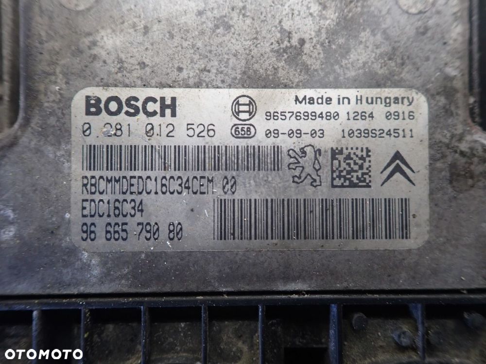 KOMPUTER SILNIKA PEUGEOT 206 + 1.4 HDI 0281012526 - 4