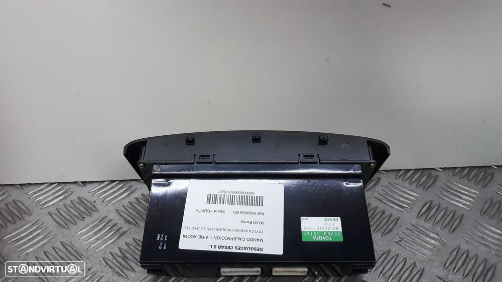 COMANDO SOFAGEM / AR CONDICIONADO TOYOTA AVENSIS 2004 -5590005160 - 2