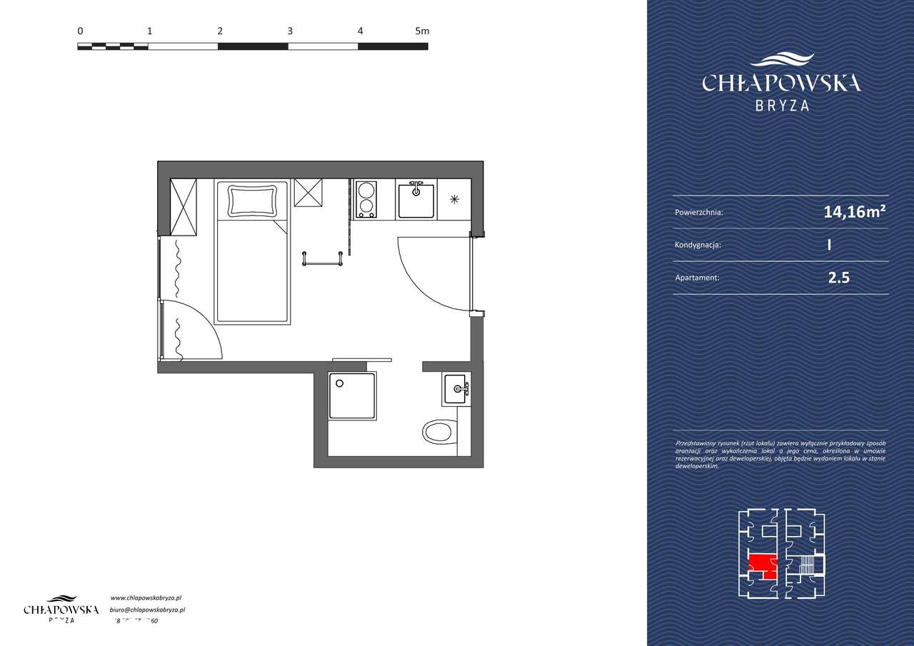 APARTAMENT NAD MORZEM | CHŁAPOWO | 14,16 m²