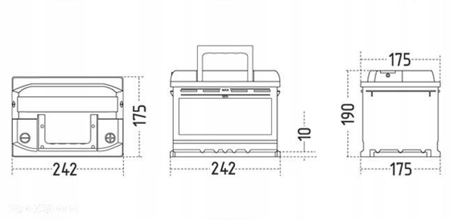 Akumulator SZNAJDER Carbon 62Ah 550A START-STOP!! - 2