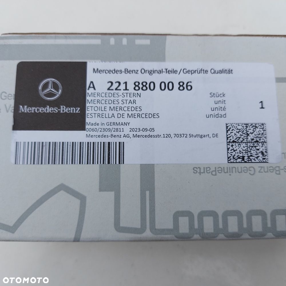 ZNACZEK EMBLEMAT NA MASKE MERCEDES GLE W167 C W204 E W211 W212 W213 S W221 W222 W223 EQS W296 ORYGINAL NOWY 2218800086 - 16