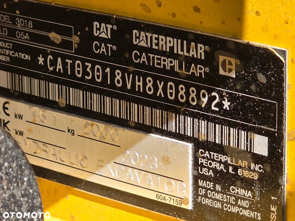 Caterpillar 301.8 (500 mth) jak nowa! 2023 ROK / 3 łyżki / rozsuwane podwozie - 16