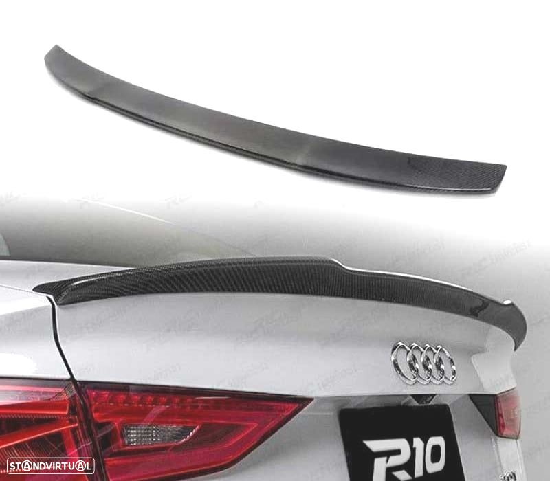 AILERON SPOILER TRASEIRO AUDI A3 8V SEDAN 12-19 LOOK RS3 CARBONO - 1