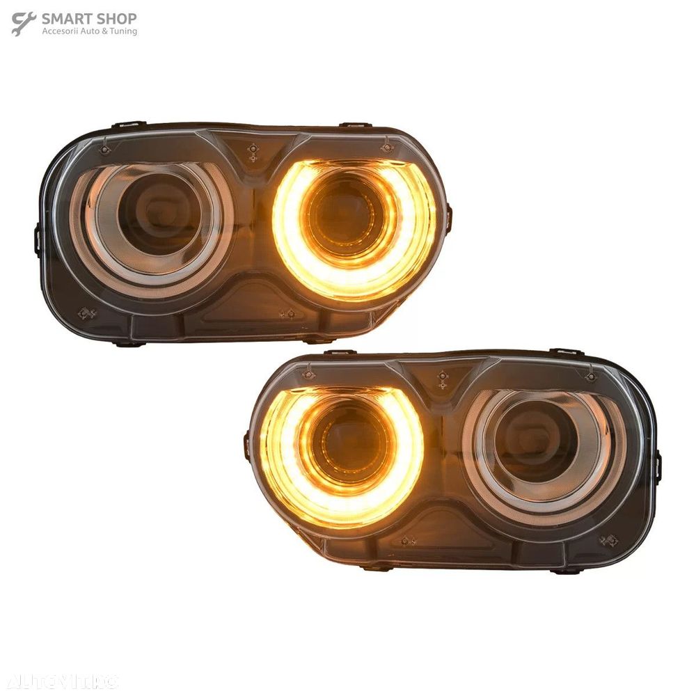 Faruri LED Dodge Challenger (2015-2024) Negru - 8
