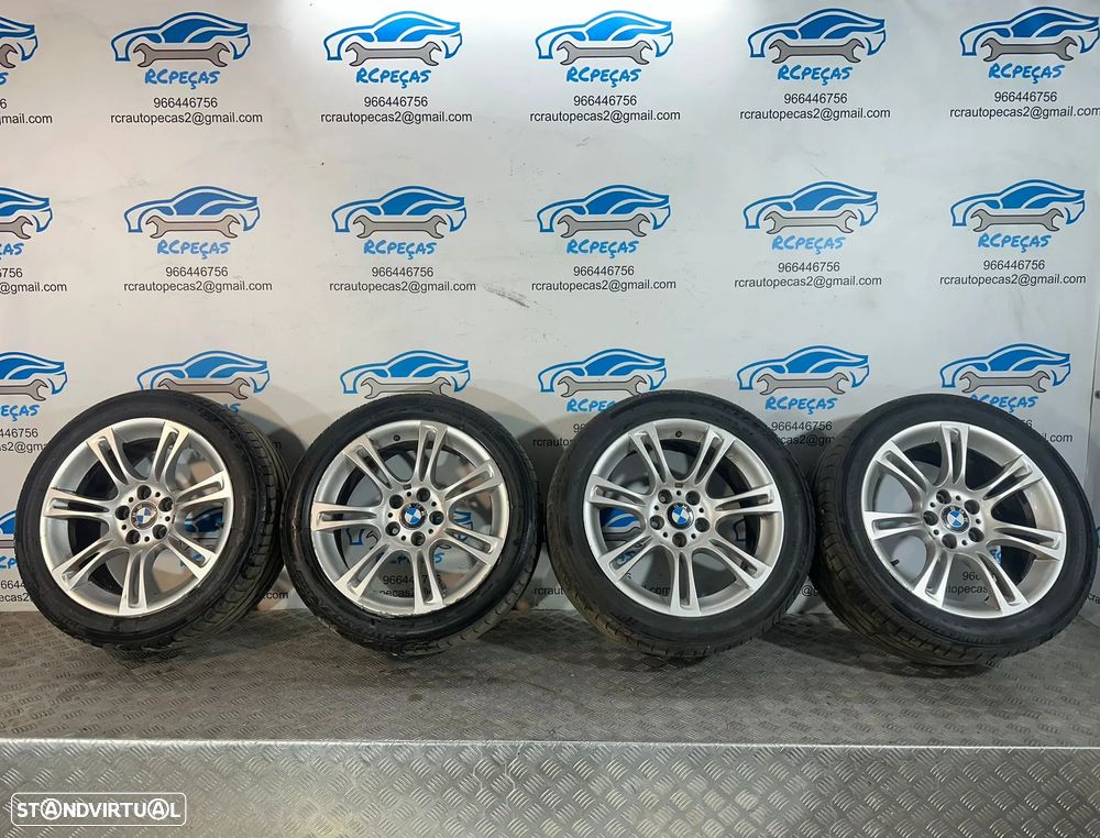 .Conjunto Jantes 18 Originais BMW Style 350M Serie 5 F10 Sedan F11 Touring 8J ET30 9J ET44 5×120 - 3