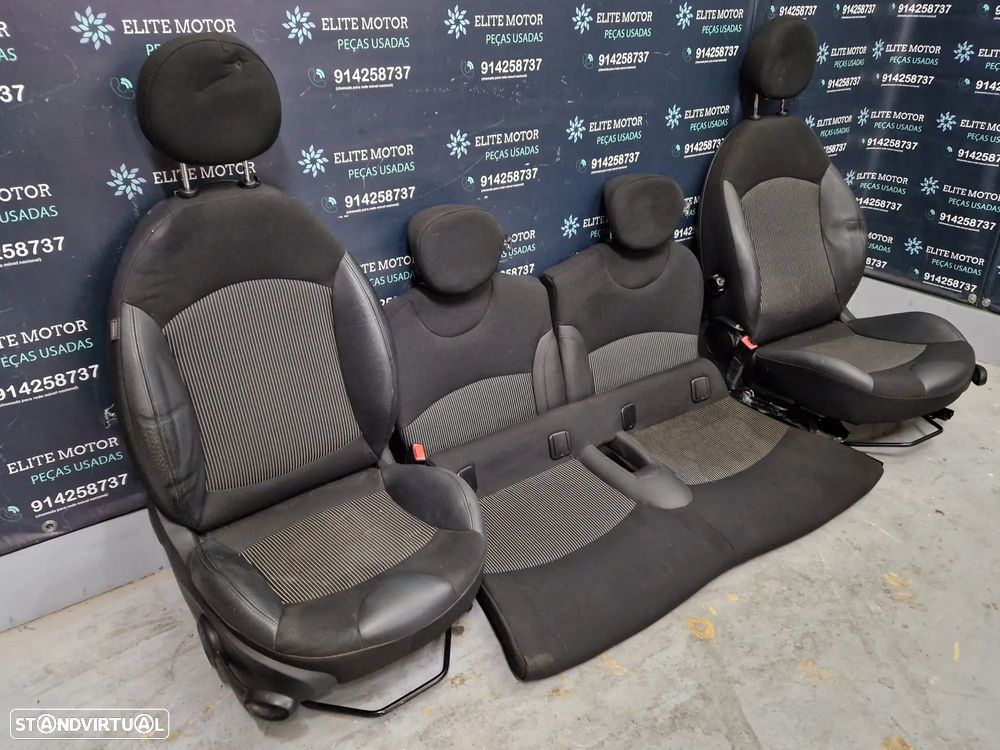 Jogo de bancos usados MINI ONE COOPER R56 PELE E TECIDO - 1