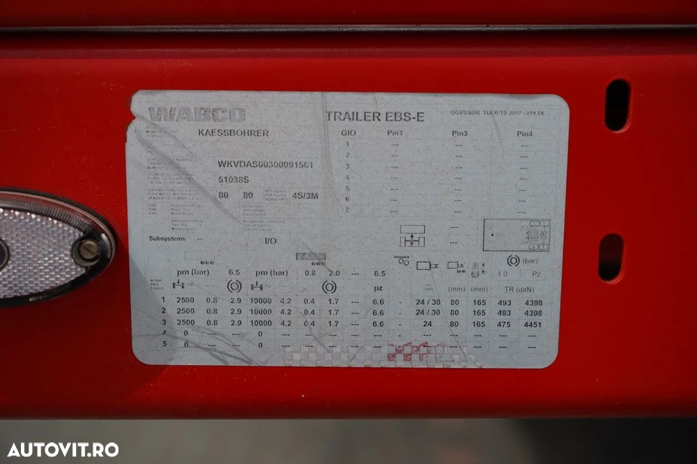 Kaessbohrer REMORCA KASSBOHRER CU BETON JOS / RAMPE HIDRAULICE / 3 AXE / LĂRGIRE - 31