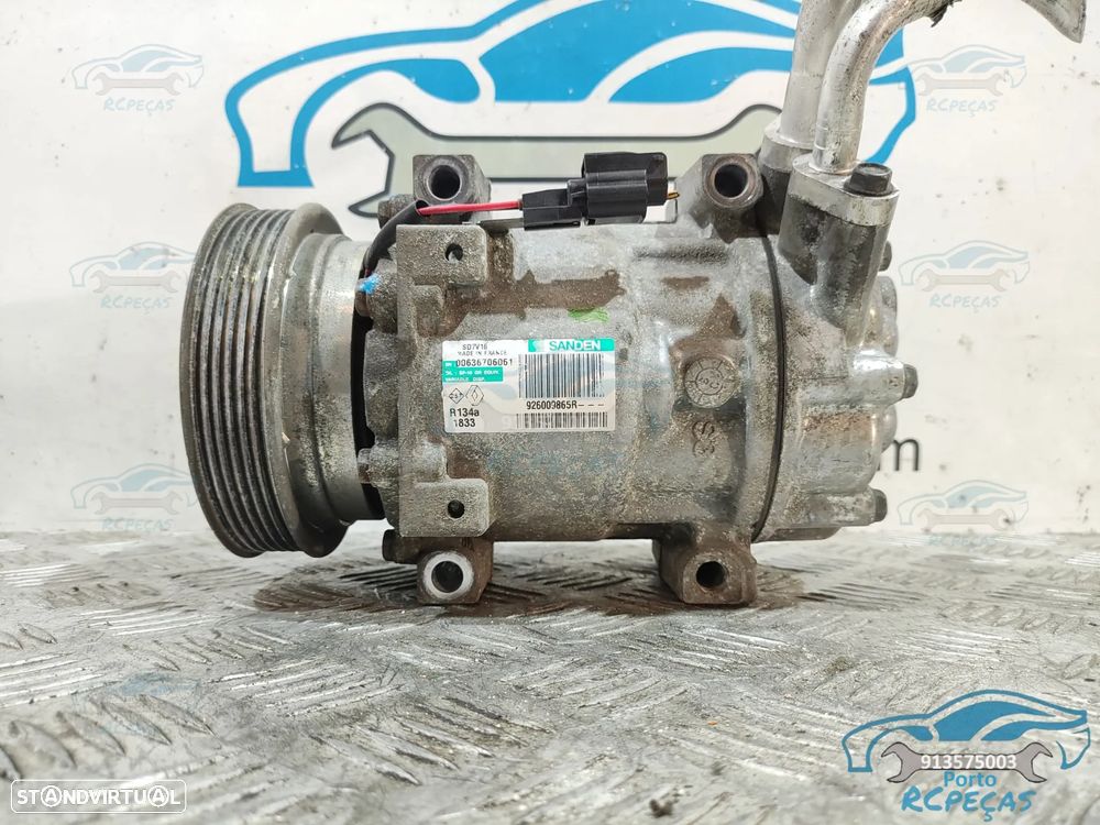 Compressor AC Sanden | Renault | Nissan - 1.5 DCI 110cv 110 cv - 926009865R | SD7V16 - Ar Condicionado - 7
