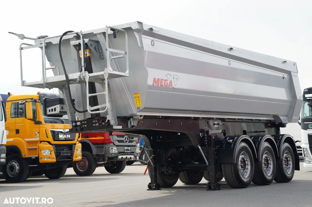 Mega BASCULATOR / 26 m3 / OȚEL / STANDARD / AXĂ RIDICATĂ / SAF NOU - 3