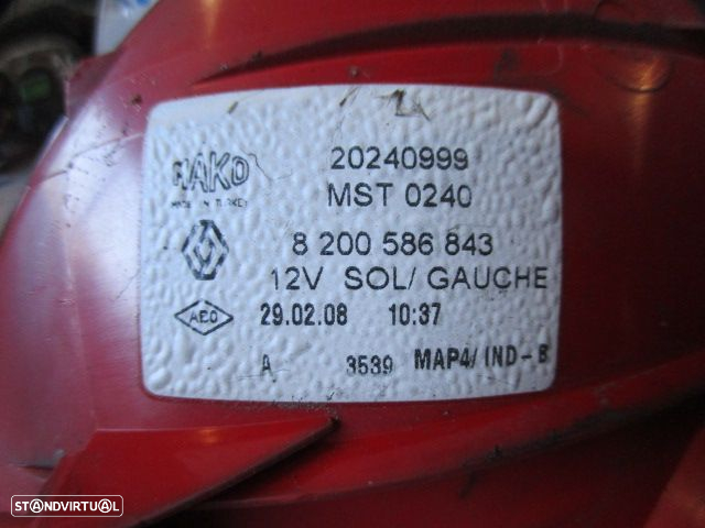 Farol Tras 8200586843 RENAULT CLIO 3 ESTATE FASE 1 2008 1.5DCI 85CV 5P BEGE ESQ ORIGINAL - 4