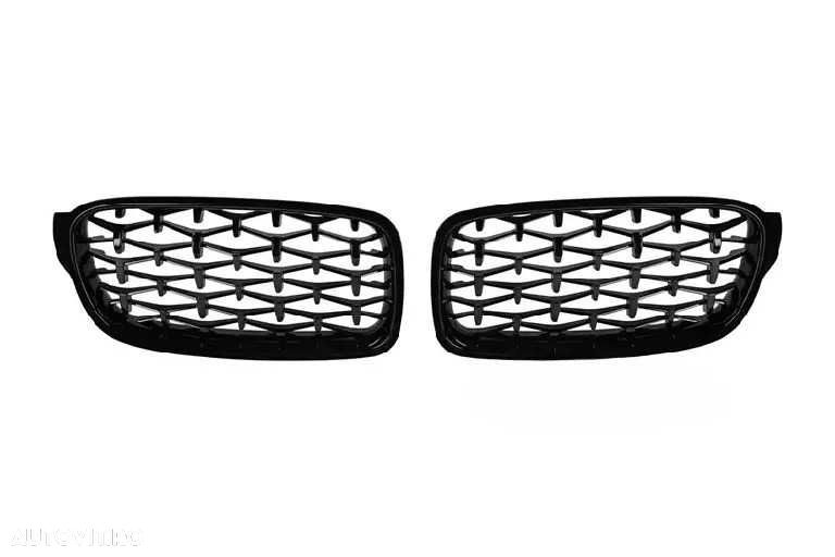 Grile Nari M Diamond BMW F30 F31 Negru Lucios Complet, Grila Dubla - 4