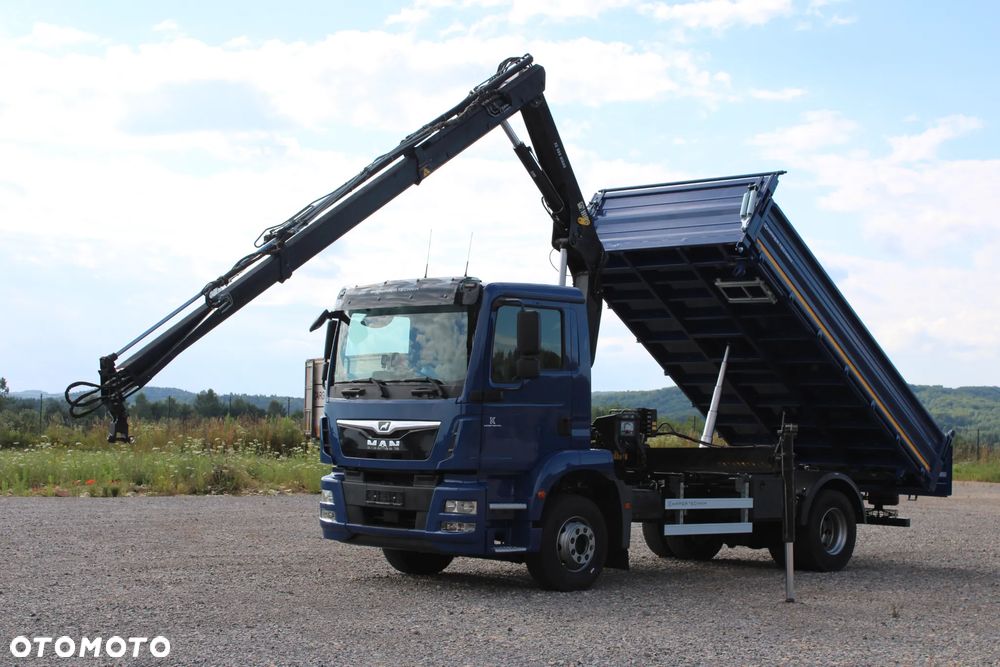 MAN TGM 15.290 Nowy 3-stronny WYWROT Żuraw HDS Hiab 099 BS-2 HiDuo Sterowanie radiowe 5,6 funkcja Kiper Wywrotka - 5