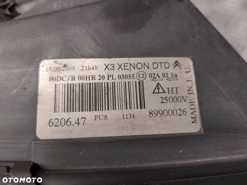 LAMPA PRAWY PRZÓD XENON CITROEN C5 I LIFT 2005R - 2