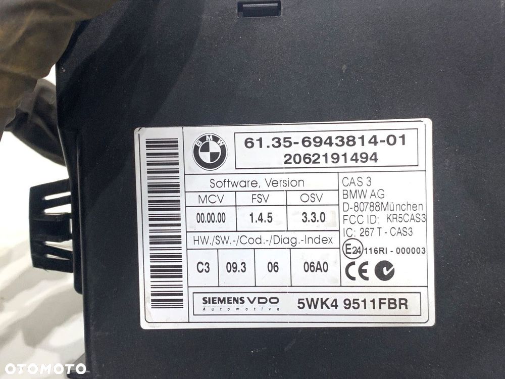 MODUŁ ECU  BMW 5 Touring (E61) 2004 - 2010 520 d 120 kW [163 KM] olej napędowy 2005 - 2010 6943814 - 4