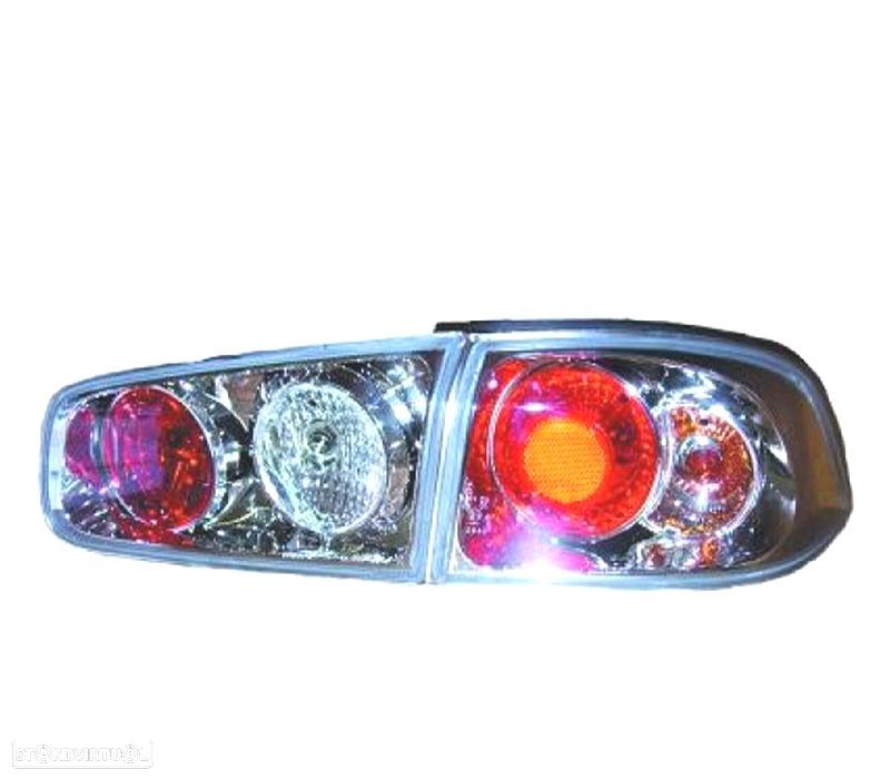 FAROLINS TRASEIROS RENAULT LAGUNA 01-05 CROMADO - 1