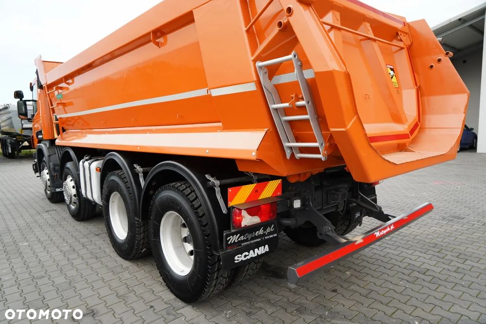 Scania P 410 / 8x4 / WYWROTKA TYLNOZSYPOWA / ALUFELGI / OPONY 100% / MANUAL / ŁADOWNOŚĆ 21 T - 18