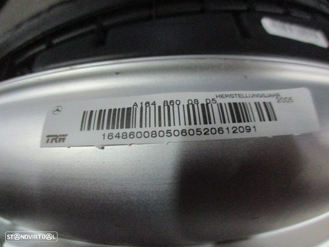 Kit Airbags A16446000989116 A1648600805 A1648204526 603372200 603372600 0038202928  MERCEDES ML W164 2005 320CDI 4X4 V6 24V 225CV  5P CINZENTO PRETO - 7
