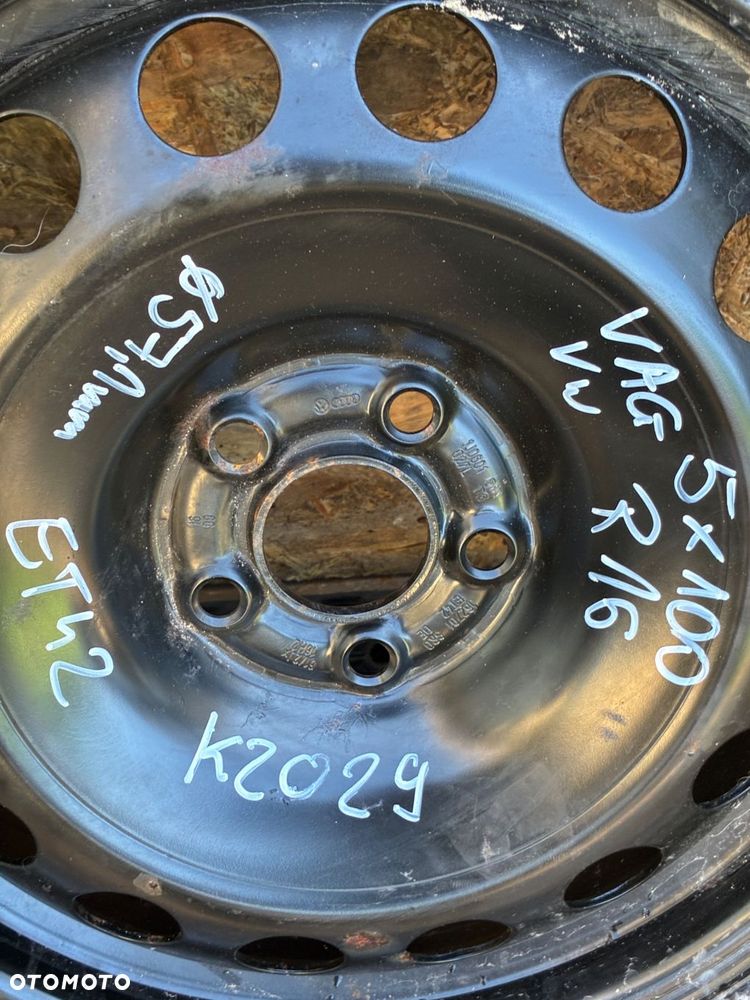 VW 5X100 ET42  R16 FI57,1 205/55 R16  KOŁO DOJAZDOWE 61/2JX16H2 - 3