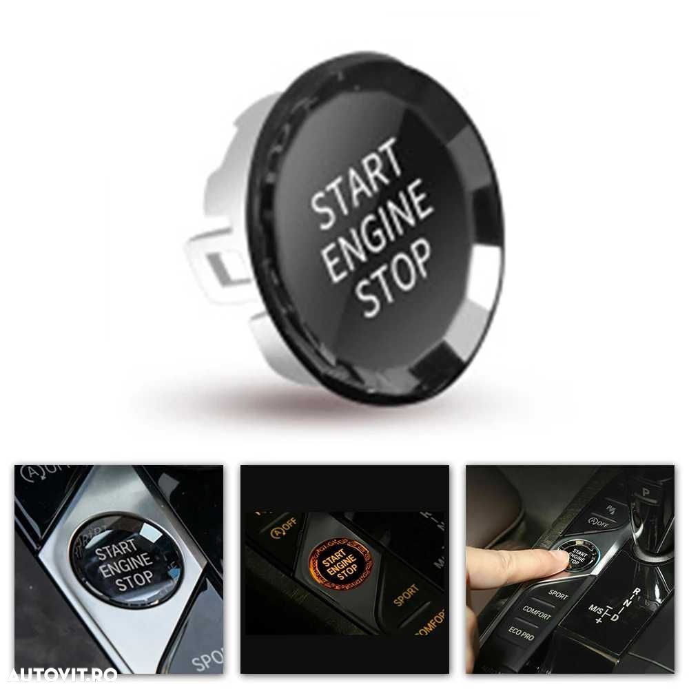 Buton Pornire Start Stop Cristal BMW Seria G, G20 G05 G06 G07 14 15 22 - 1