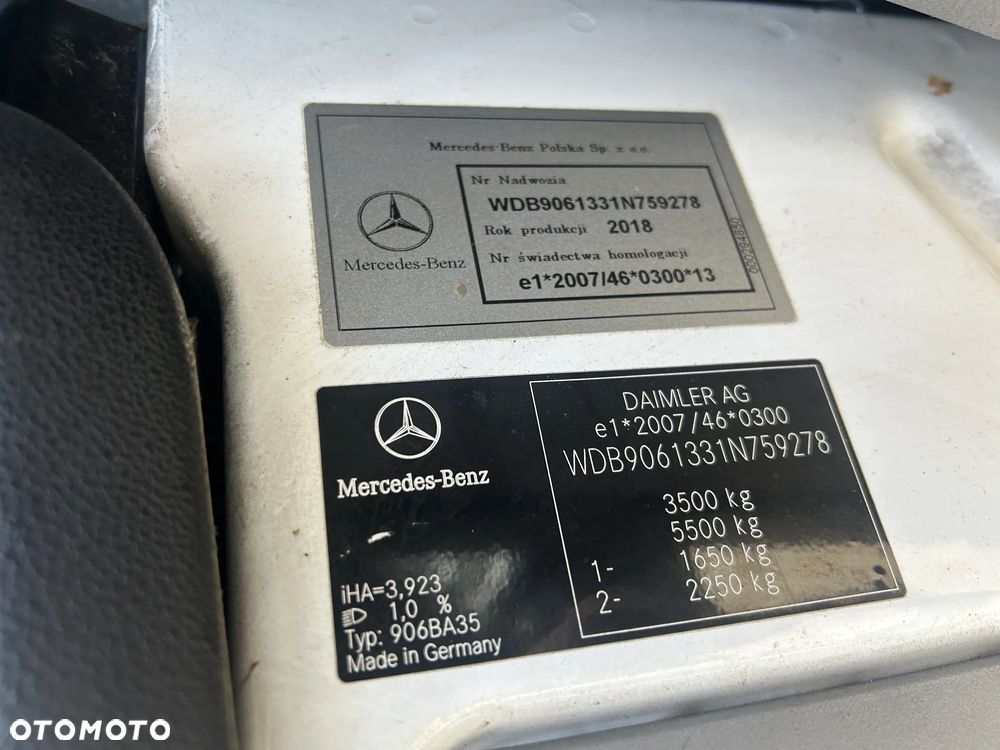 Mercedes-Benz SPRINTER 314 CDI / AUTOMAT / RAMA DO ZABUDOWY / SPRAWNY i JEŻDŻACY / RAMA BEZ KOROZJI / 2018 ROK / POLSKI SALON !! - 10
