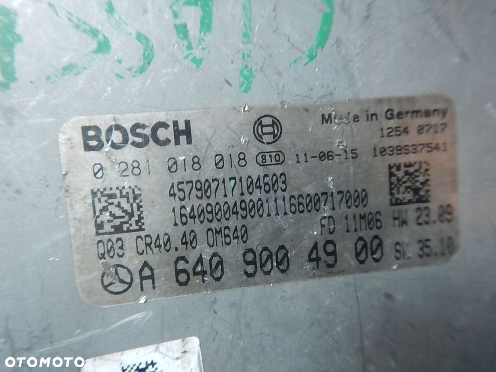 komputer silnika mercedes w169 w245 a6409004900 0281018018 - 4