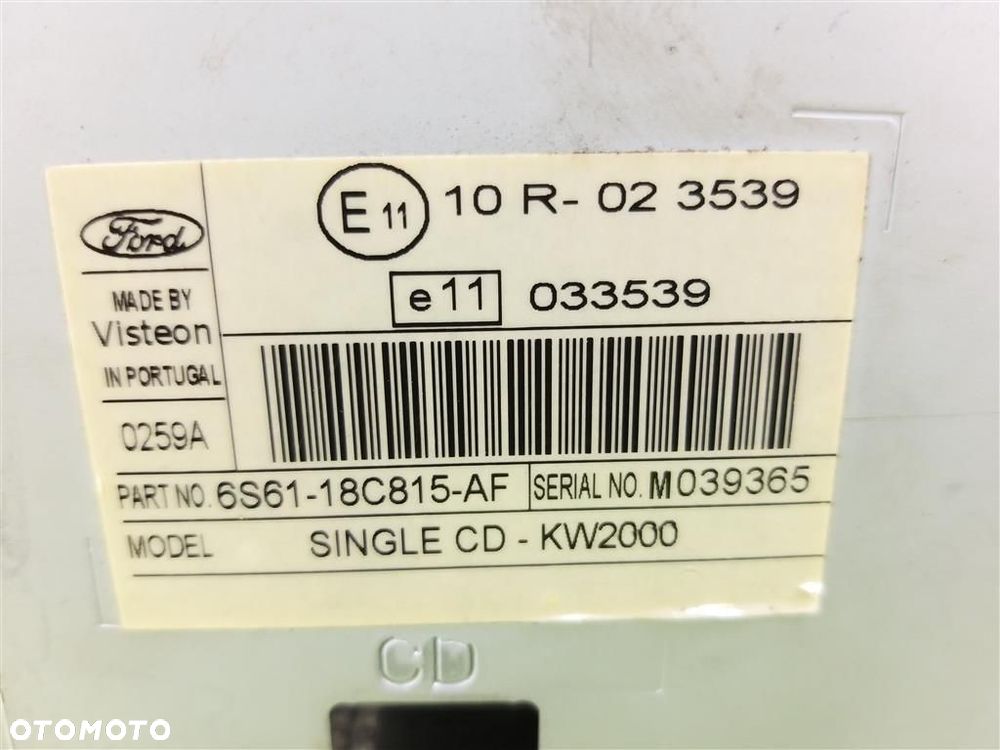 Radio FABRYCZNE  CD Ford Focus MK2  2004-20076S61-18C815-AF M039365 - 6