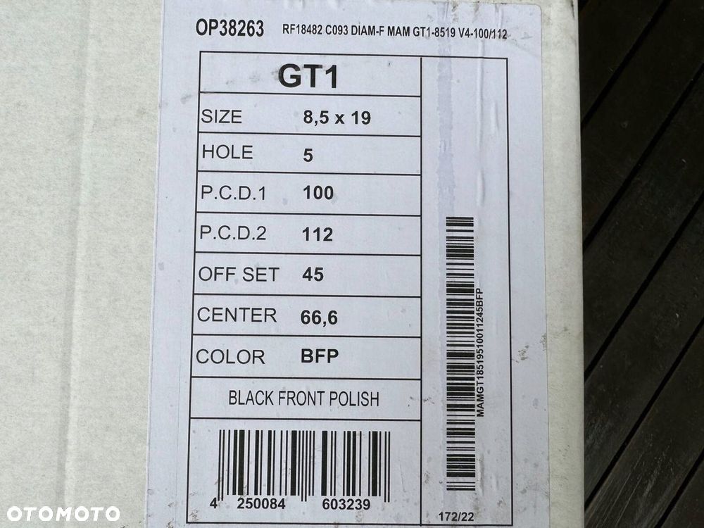 Felgi 19cali MAM Mercedes Klasa A C CL E S AMG 5x112 ET45 - 7