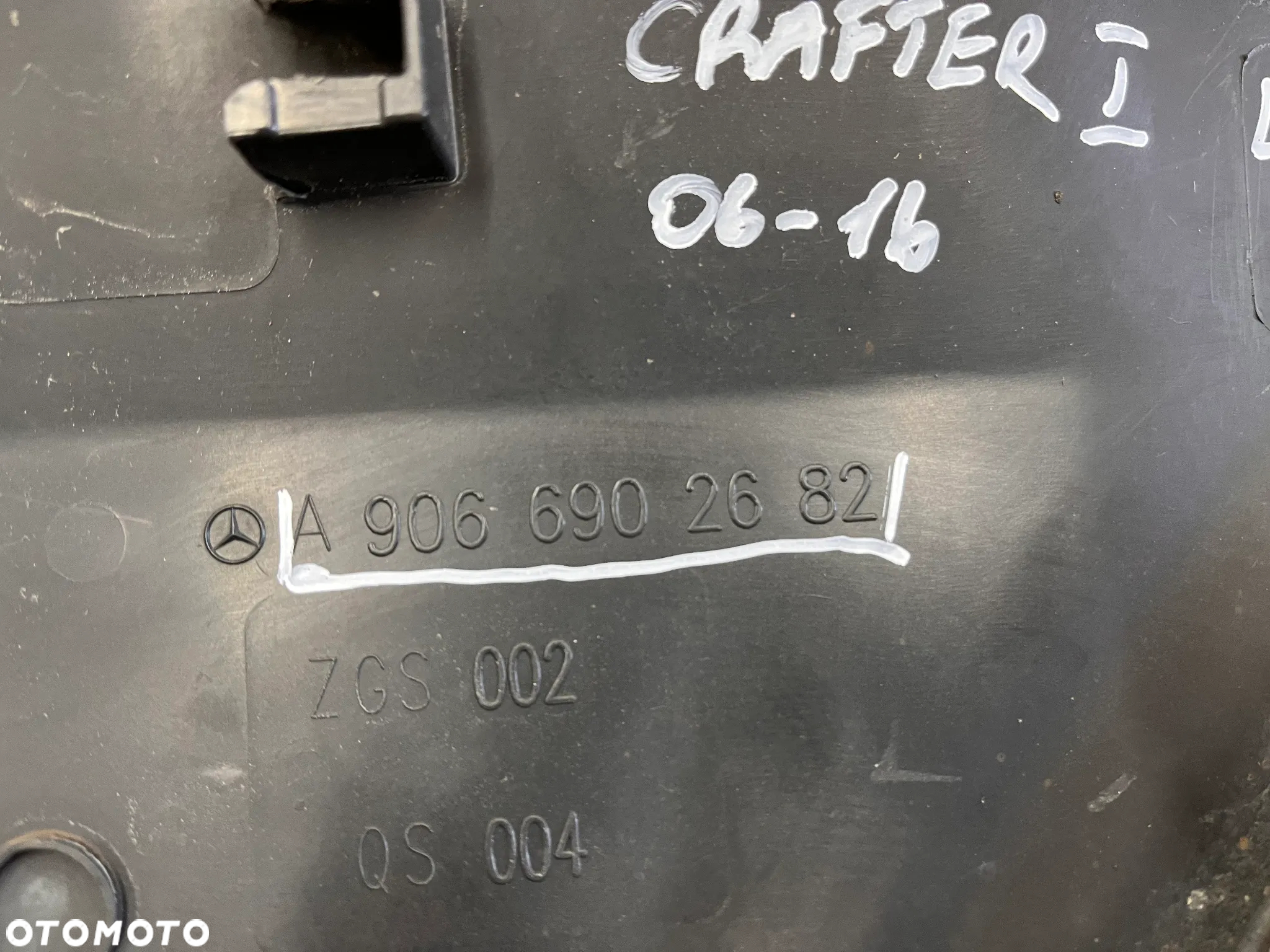 Listwa Mercedes w906 sprinter II 2 06-19 VW crafter I 1 lt3 06-16 prawa tylna nakładka boczna plastik a9066902682 - 7