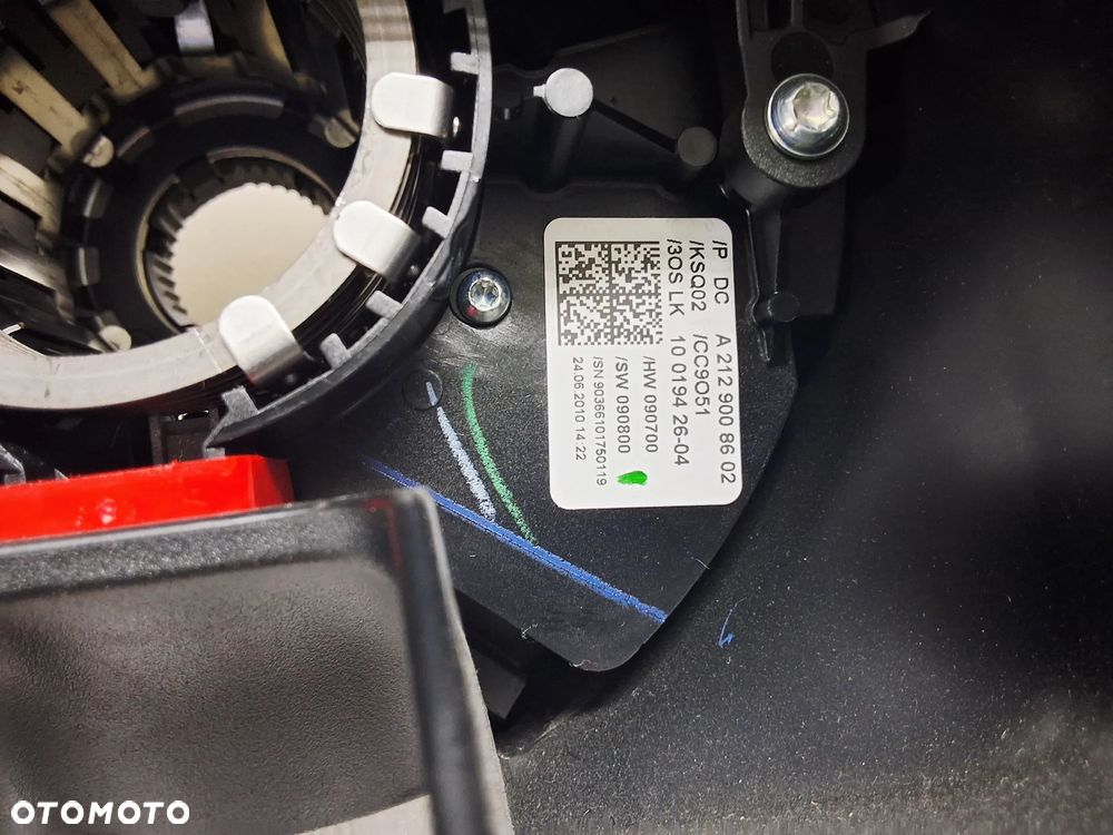 MERCEDES E-KLASA W212 E350 4MATIC MANETKI CZUJNIK KĄTA SKRĘTU TAŚMA ZWIJAK A2129008602 - 10