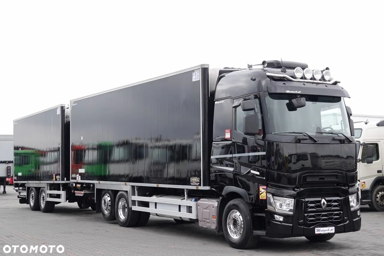 Renault T 480 / 6X2 / ZESTAW TANDEM  CHŁODNIA   / CARRIER SUPRA 1150 MT  /  WINDA ZAŁADOWCZA /  + PRZYCZEPA  CHEREAU / OPONY 100% / ALUSY / SAF / PO ZŁOTYM KONTRAKCIE SERWISOWYM - 1