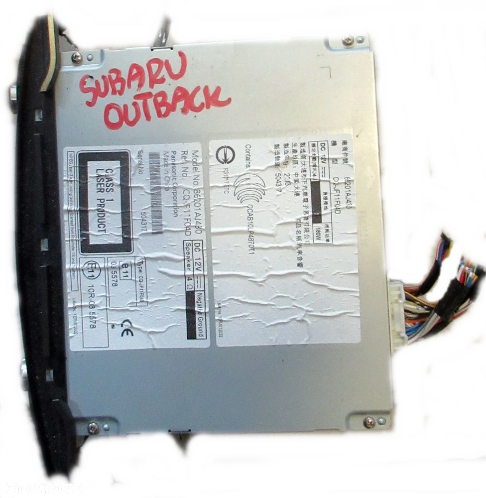 SUBARU OUTBACK RADIO RADIOODTWARZACZ WYŚWIETLACZ CD 86201AJ430 - 2