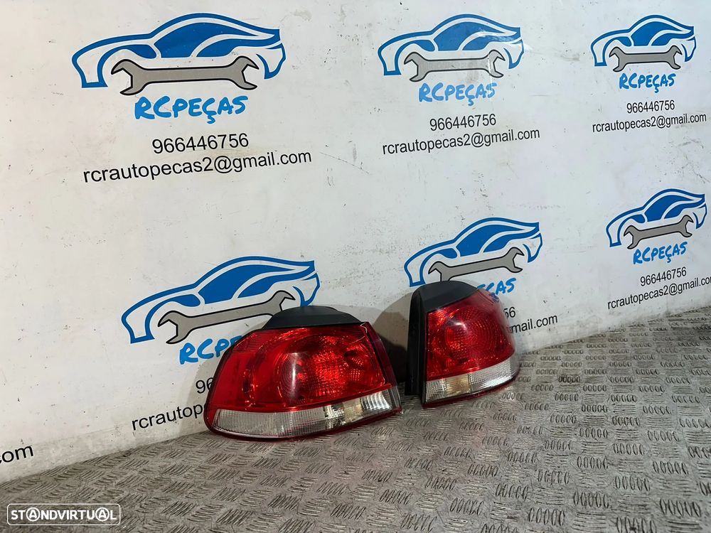 .Conjunto Farolins Tras Traseiro Direito Esquerdo Original Volkswagen VW Golf 6 Mk6 5K0945112 5K0945111 2008 a 2013 - 1
